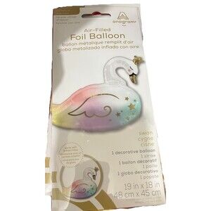 Swan Anagram Foil Balloon Baby Shower Party Decor